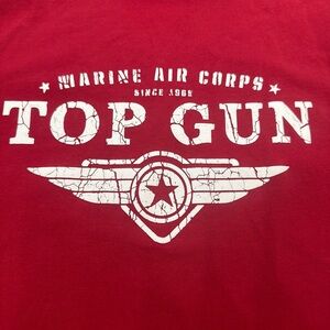 Top Gun Mens Small T-Shirt 3D Printed “Cracked” Graphic 100% Cotton High Quality